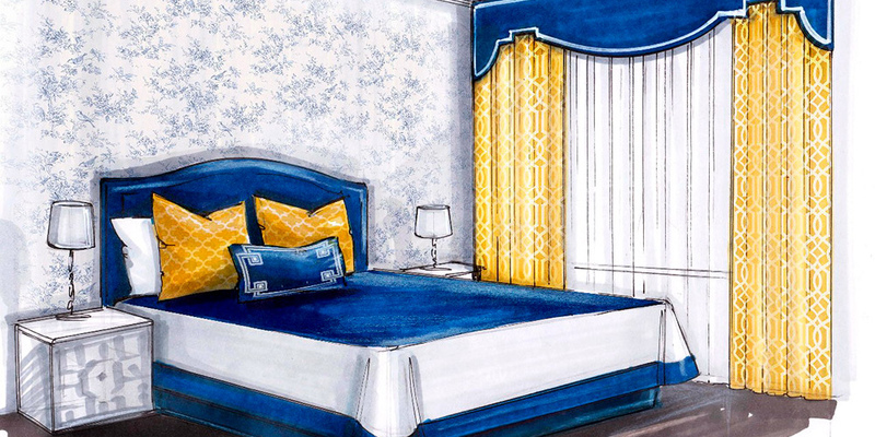Спальня в современном стиле с марроканскими нотками