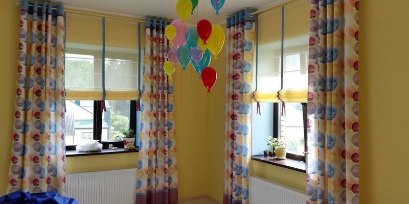 Текстильное оформление детской комнаты квартира, в современном стиле, г. Орел, 2017